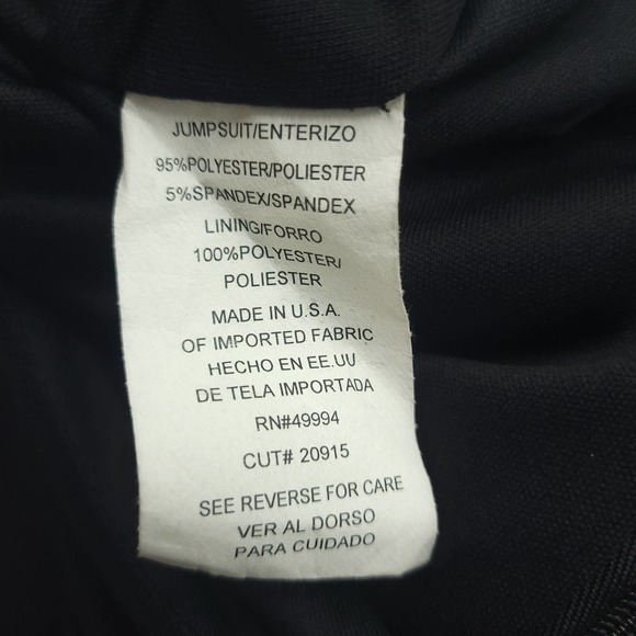 R&M Richards Jumpsuit Halter Wide Leg Jersey Knit Sleeveless Plus Size 16 - Picture 5 of 7